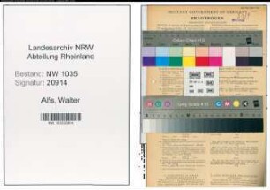 Entnazifizierung Walter Alfs , geb. 15.08.1907 (Kaufmaennischer Angestellter)