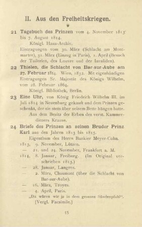 II. Aus den Freiheitskriegen