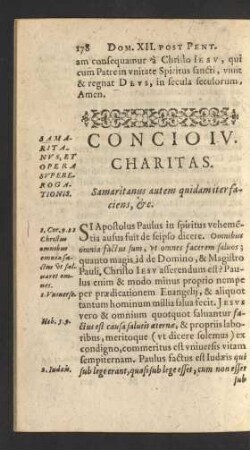 Concio IV. Charitas.