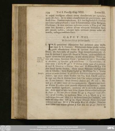 Caput VIII. De Deitate Filii & Spiritus Sancti.
