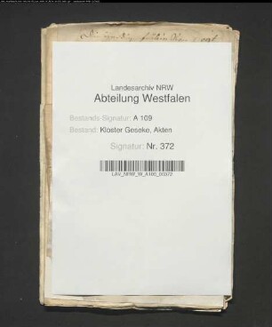 Persönliche Papiere und Quittungen der Stiftsdame Ludovica Voigt von Elspe.