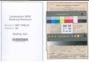 Entnazifizierung Karl Roehrig , geb. 23.03.1904 (Dentist)