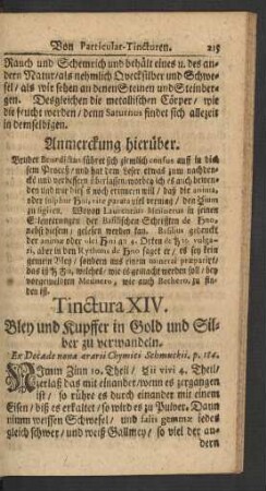 Tinctura XIV.