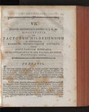 VII. Joannis Nepomuceni Endres