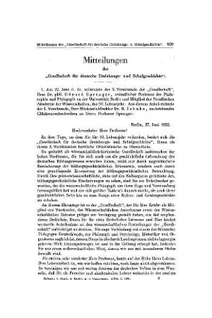 Mitteilungen der Gesellschaft für deutsche Erziehungs- und Schulgeschichte