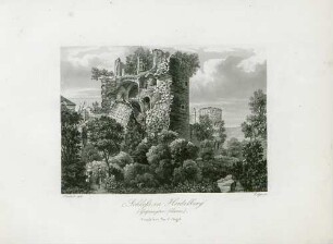 Gesprengter Turm des Heidelberger Schlosses