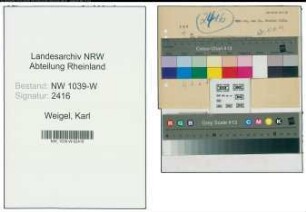 Entnazifizierung Karl Weigel , geb. 00.00.0000 (Beamter)