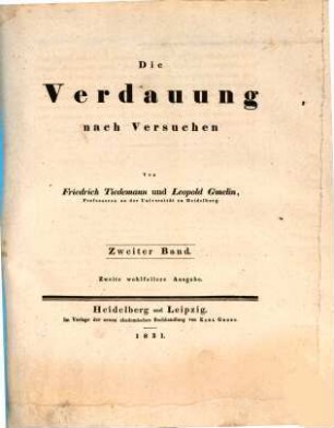 Die Verdauung nach Versuchen, 2