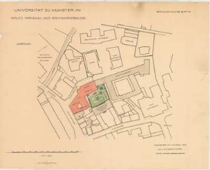 Hörsaal- und Seminargebäude der Universität Münster: Blatt 10, Lageplan
