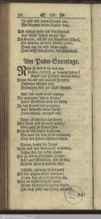 Am Palm-Sonntage