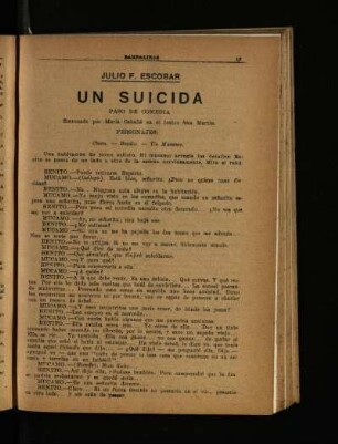 Un suicida : paso de comedia