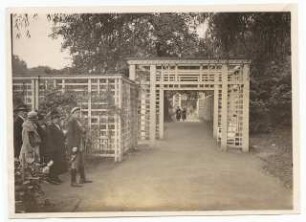 Ausstellungsgarten Jubiläums-Gartenbau-Ausstellung 1926, Dresden: Spalier am Dahliengarten, Abschnitt 4
