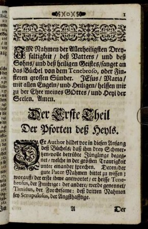 Der Erste Theil Der Pforten deß Heyls.
