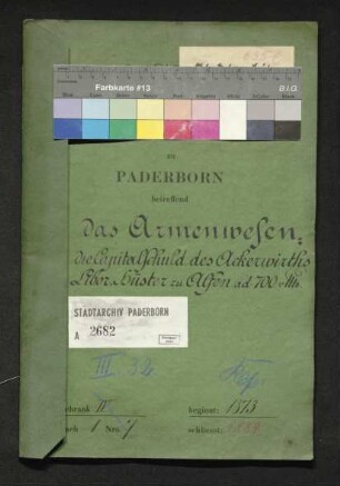 Kapitalschulden des Ackerwirts Liborius Hüster zu Alfen über 770 Taler