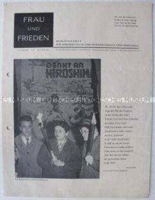 Monatszeitschrift der Friedensbewegung "Frau und Frieden"
