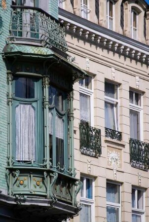 Belgien. Liege. Spa. Typische Hausfassaden