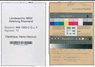 Entnazifizierung Heinz Heinrich Fleckhaus , geb. 28.03.1907 (Brandmeister)