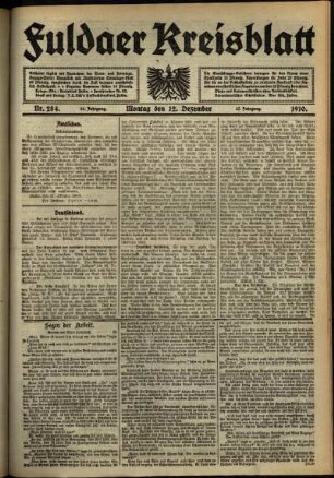 Ausgabe vom Montag, den 12. Dezember 1910.