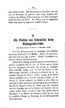 Die Violine als Lehrmittel beim Gesangsunterrichte