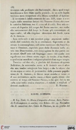 6: Ultime scoperte