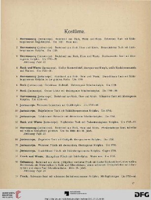 Kostüme (Nr. 1-198)
