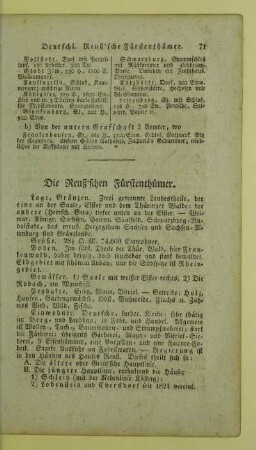 Die Reuß'schen Fuerstenthuemer