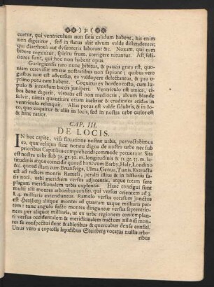 Cap. III. De Locis.