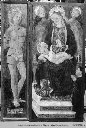 Madonna mit Kind und Stifter und dem Heiligen Sebastian