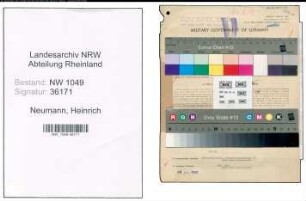 Entnazifizierung Heinrich Neumann , geb. 04.06.1902 (Werkmeister)
