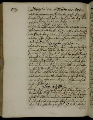 Deventer/Loo/Deventer 6. - 9. Mai 1710