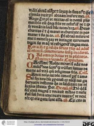 Capitulum: Carissimi, nolite mirari...