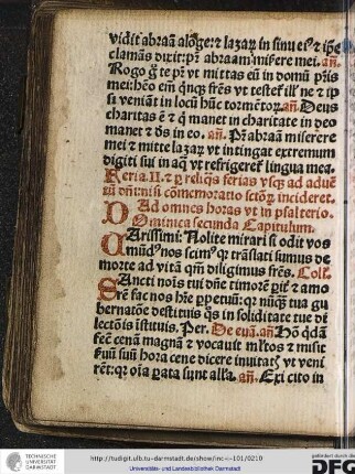 Capitulum: Carissimi, nolite mirari...