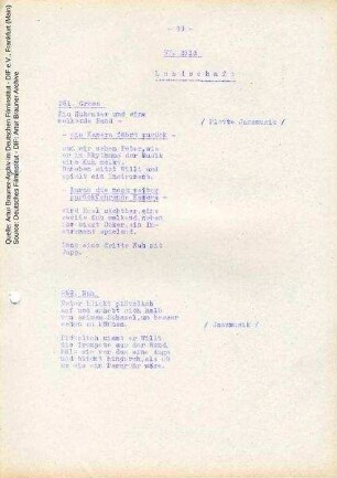 Drehbuch (Auszug)