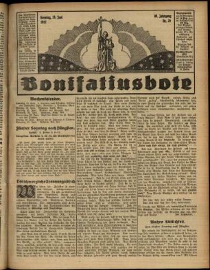 Erste Ausgabe vom Sonntag, den 19. Juni 1932.