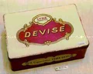 Blechdose für 100 Stück "Cigarettes LYRA DEVISE"