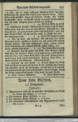 [XI.] Vom Lobe GOttes