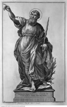Le statue de' dodici apostoli esistenti nella Basilica Lateranense scolpite da celebri autori, San Pietro in Vaticano, der Prophet Elias