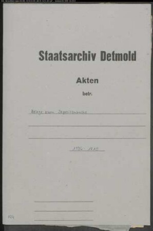 Belege zum Depositenbuch