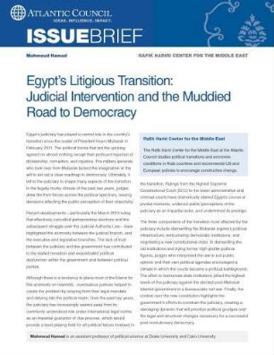 Egypt’s litigious transition : judicial intervention and the muddied road to democracy