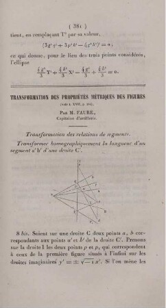 Transformation des propriétés métriques des figures.