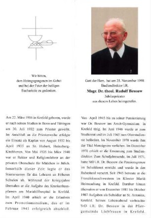 Besouw, Msgr. Dr. Rudolf