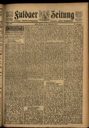 Zweite Ausgabe vom Freitag, den 02. September 1904.