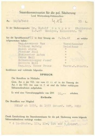 Gauger, Rudolf, Dr.