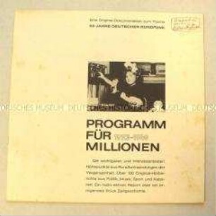 Kassette mit Schallplatten zur Geschichte des deutschen Rundfunks, Textbeilage