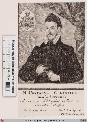 Bildnis Caspar Zahn (lat. Odontius)