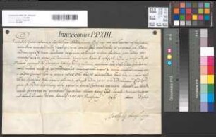 Papst Innocenz XIII. erwidert dem Elekten Clemens August zu Münster etc. auf dessen zum Jahreswechsel dargebrachten Glückwünsche.