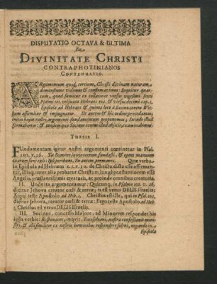Thesis I. - XLIV.
