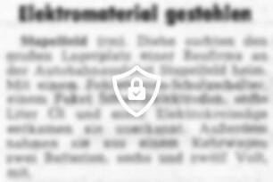 Elektromaterial gestohlen