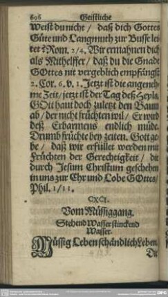 CXCI. Vom Müssiggang