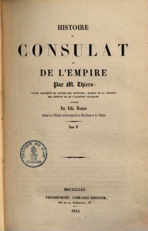 Histoire du consulat et de l'empire, 2